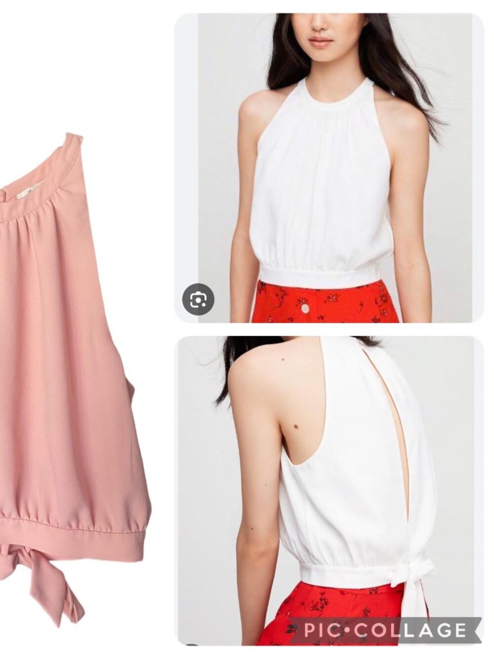 ARITZIA Wilfred Light Peach Patrice Halter Open Back Top Size M - Picture 7 of 7